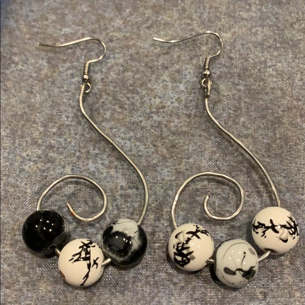 Handmade Beaded Spiral Earrings